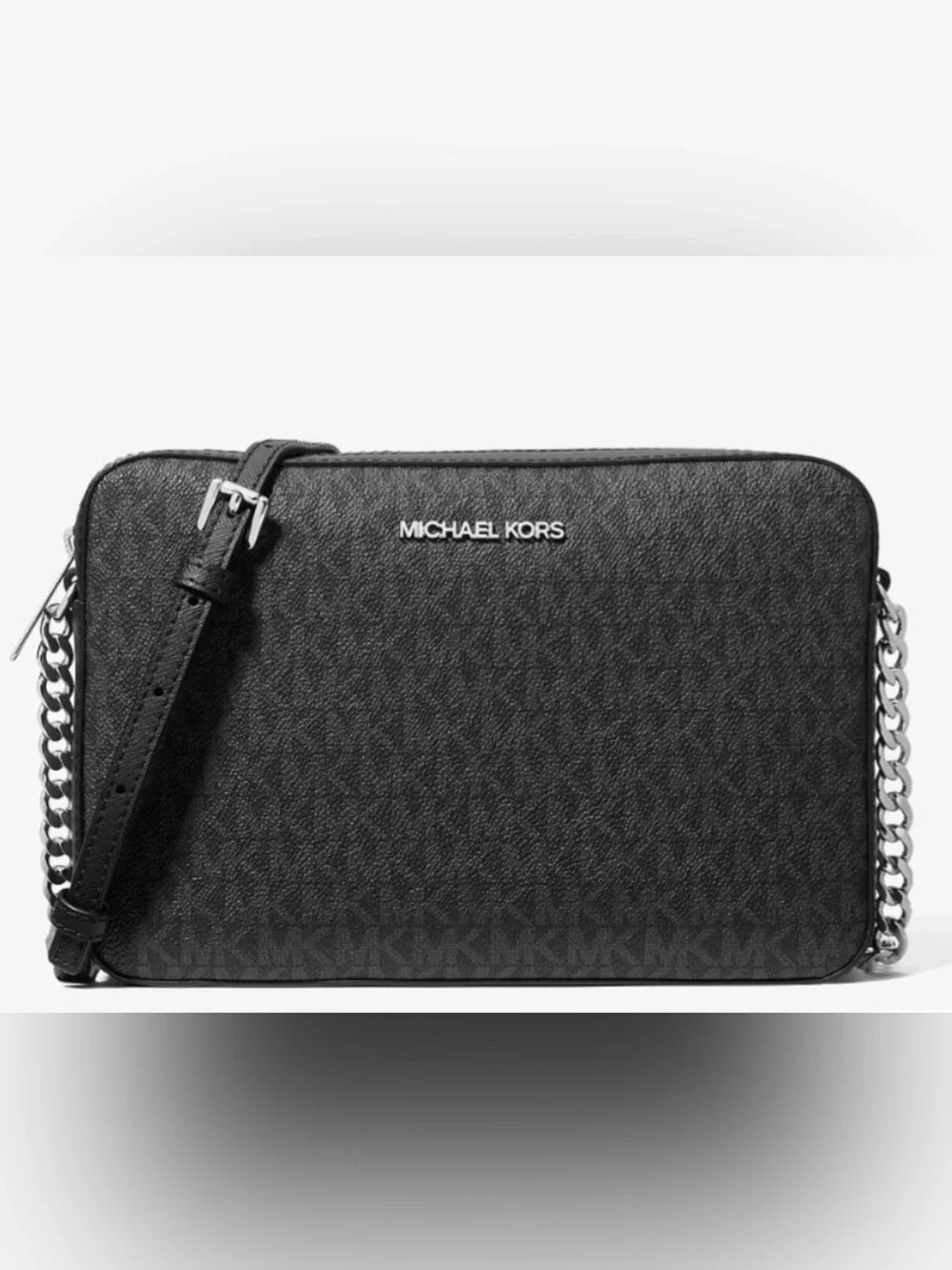 Michael Kors Men's Black MK Logo Messenger Crossbody